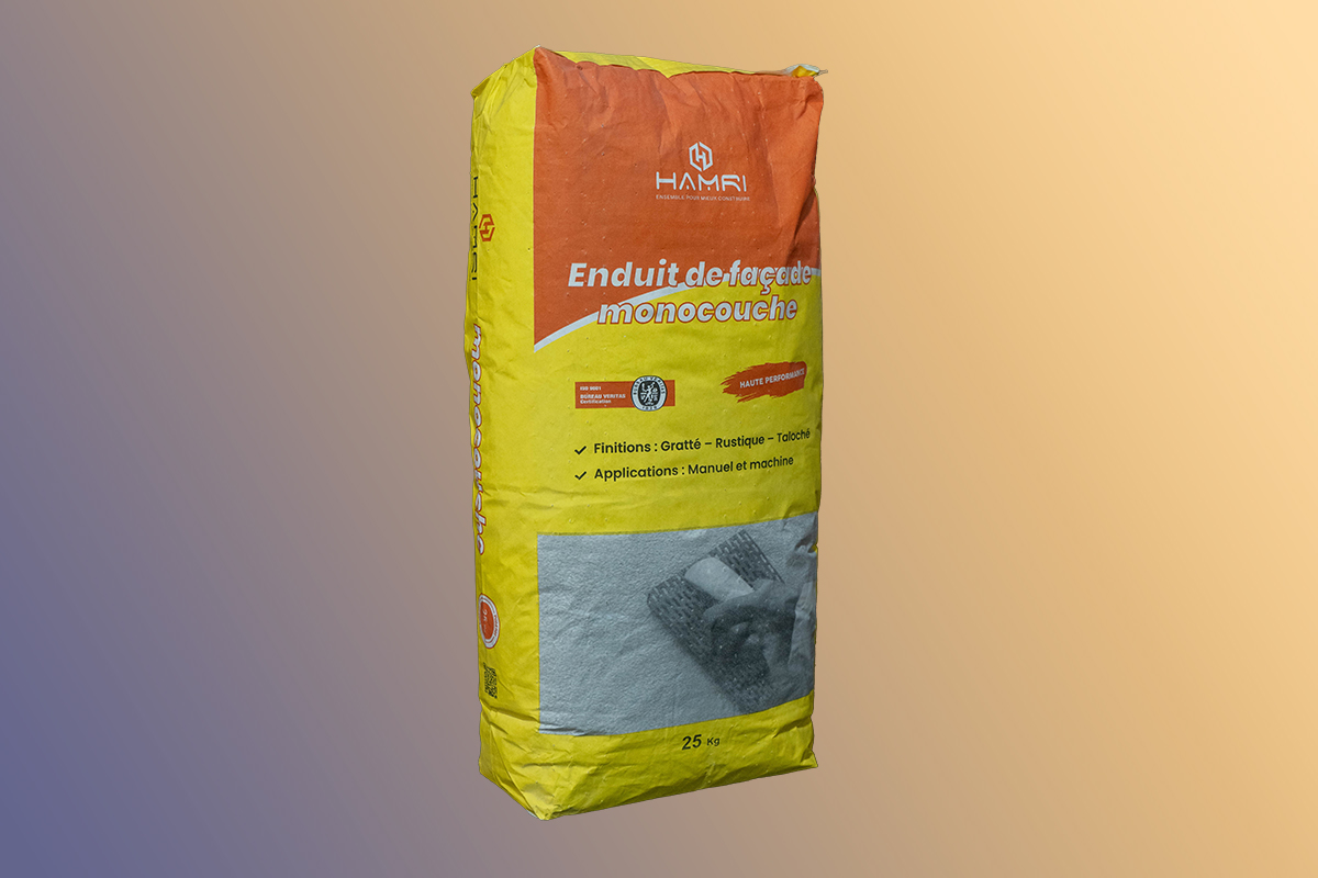 Enduit de façade monocouche